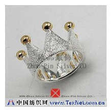 臻品银饰品行 -日系皇冠型纯银类戒指